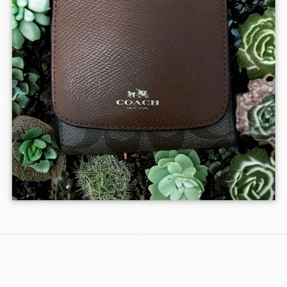 Coach Original Brown-tan SIGNATURE COATED CANVAS Wallet EUC-AUTHENTIC🍂 - Picture 6 of 13